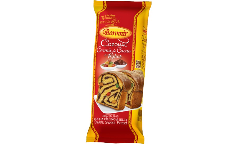 Cozonac with Cocoa Filling and Jelly