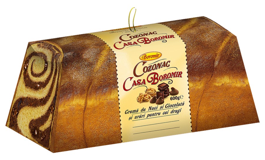 Cozonac House with walnuts and Chocolate Cream