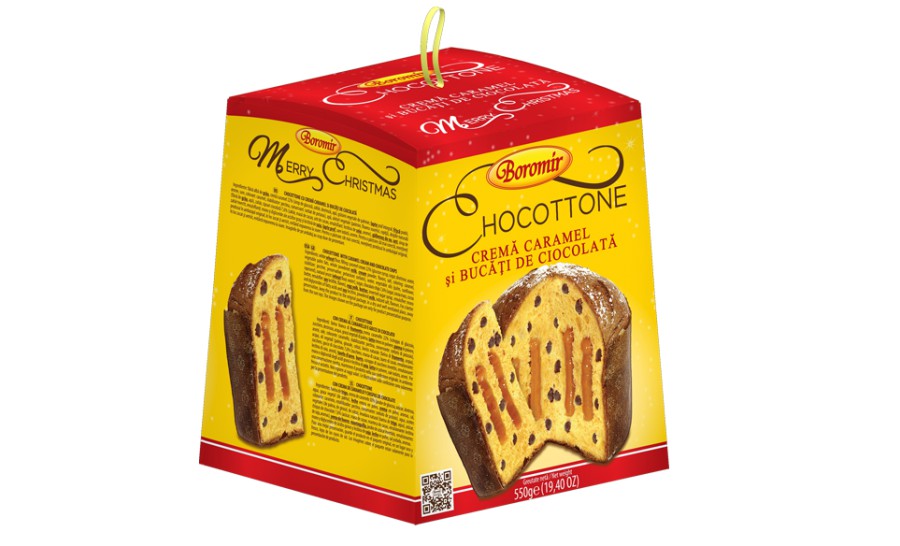 Chocottone with Caramel Cream and Chocolate Chips