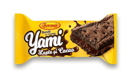 Biscuits with Milk cream and cocoa