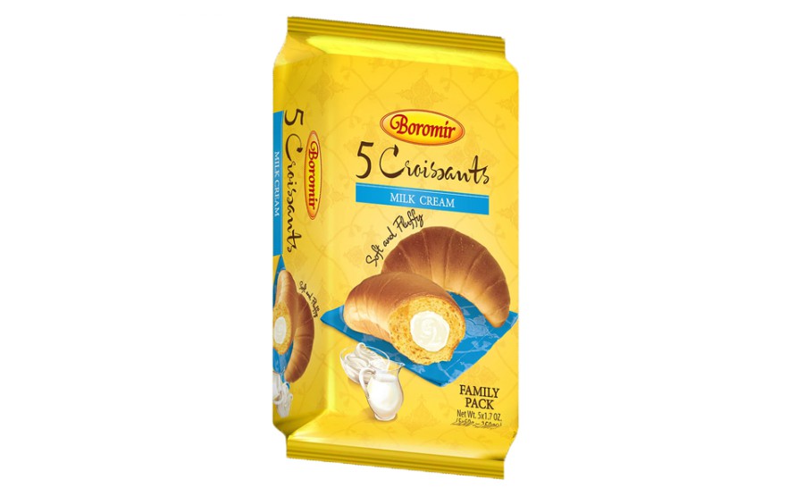 5 croissants with milk cream
