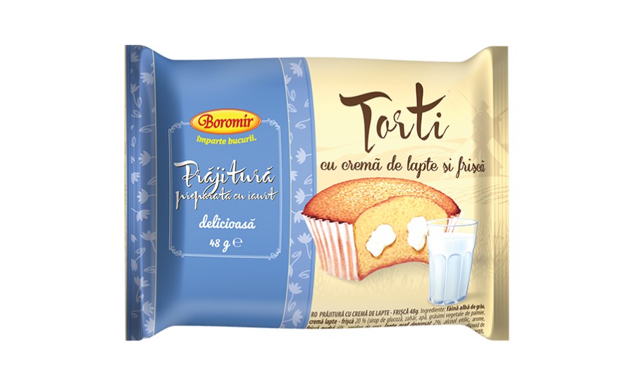 Torti with Milk and Whipped Cream