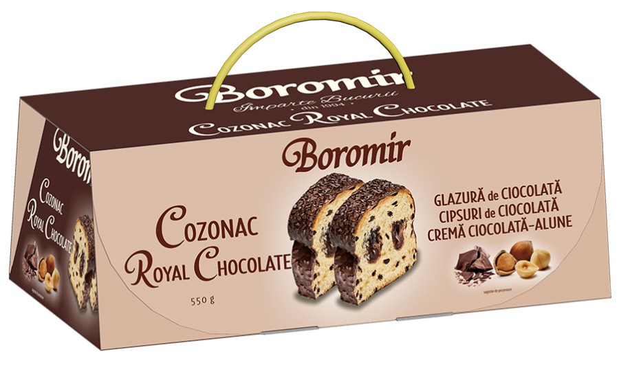 Cozonac with Chocolate Cream and Chocolate Chips