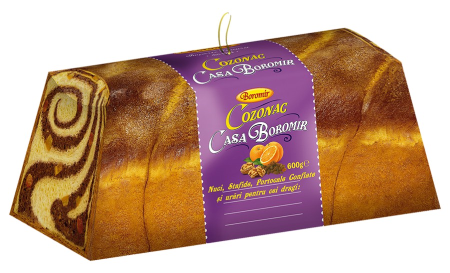 Cozonac Home with Walnuts, Raisins and Candied Orange